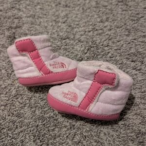 The North Face Pink Baby Booties